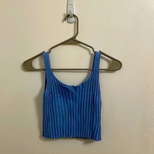 Forever 21 Baby Blue Crop Tank Top